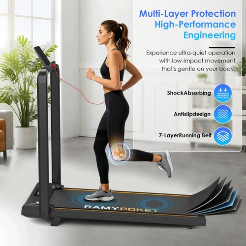 Folding electric treadmill - treadmill, 9%