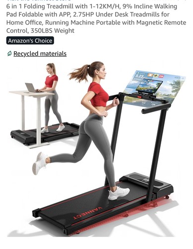 Folding treadmill with - 1,