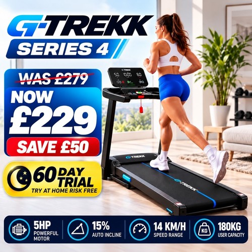 Trekk 5hp treadmill - treadmill, 15%