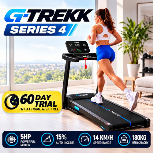 Trekk 5hp treadmill auto - g-trekk,