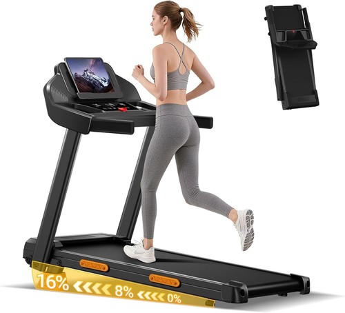 Folding treadmill with - treadmill, 16%