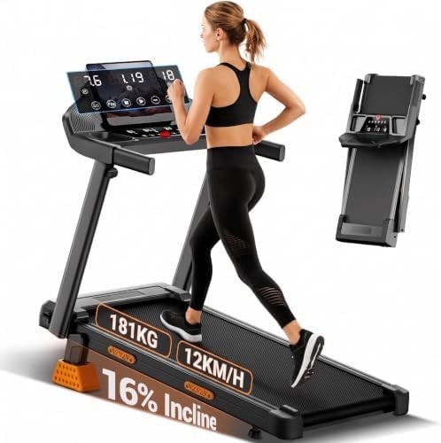 Folding treadmill with - folding, 16%